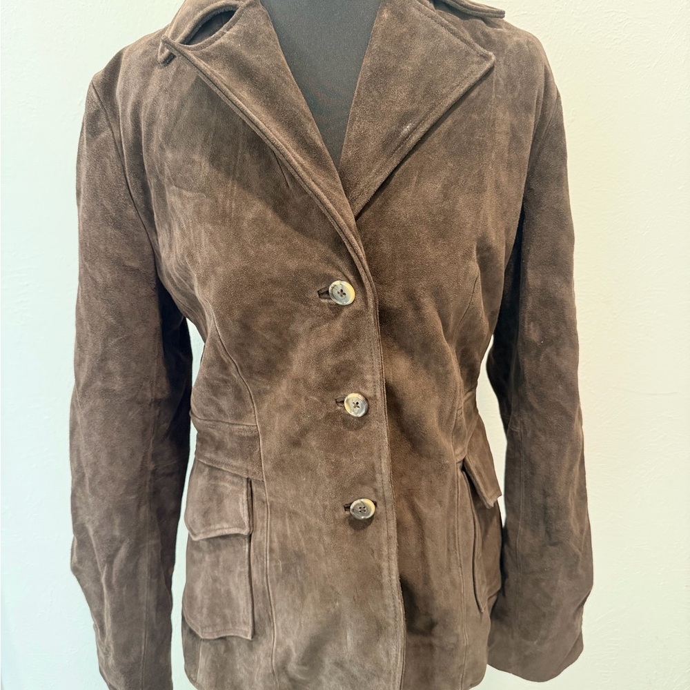 Banana Republic Chocolate Brown Suede Blazer
